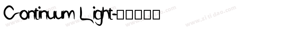 Continuum Light字体转换